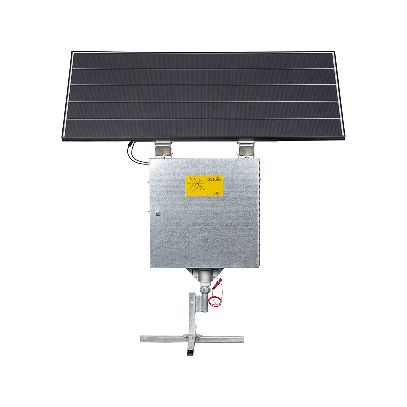 Weidezaungerät P 8000, 2 x 200 W Solarmodul, XL Sicherheitsbox, Erweiterungsset, 2 x Erdstab, 2 x Fuß - Patura