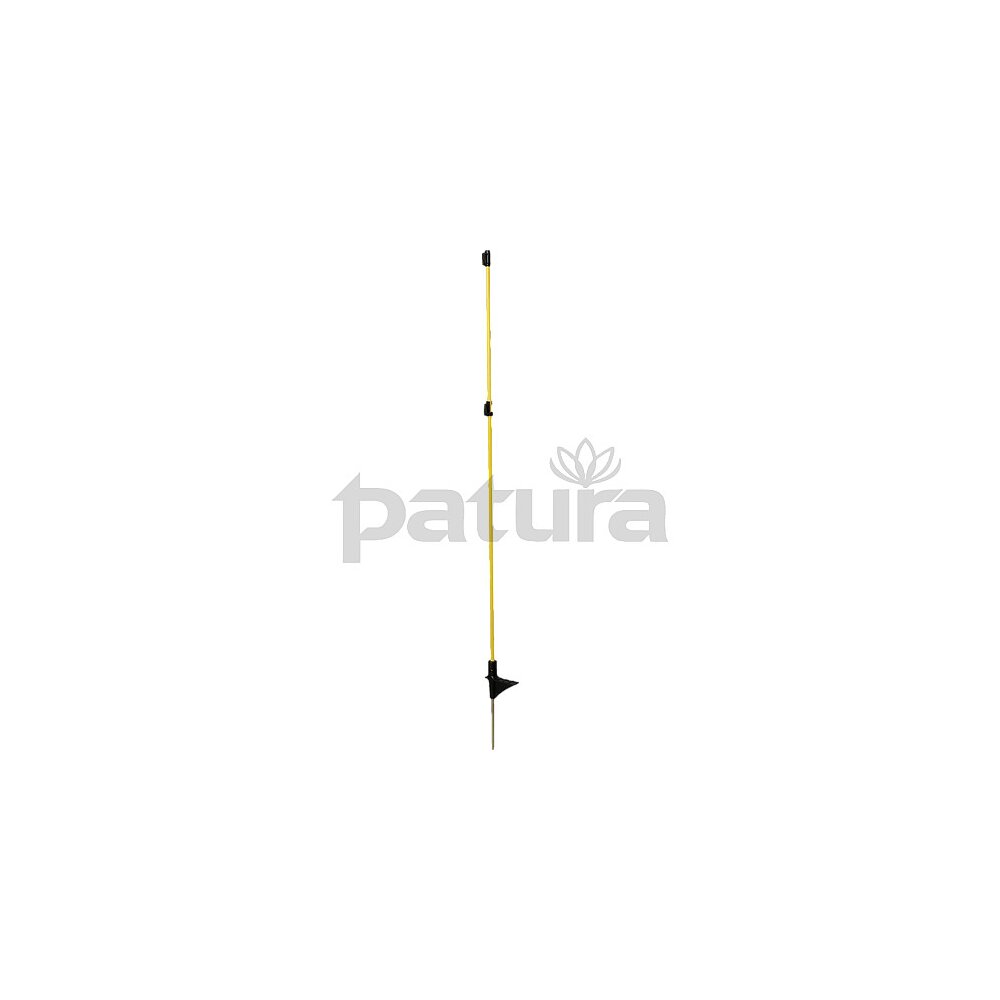 Patura Glasfiberpfahl mit Metallspitze, Trittstufe und 2 Isolatoren (10er Pack)